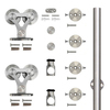 Designer Collection Stainless Steel 96" Top Mount Dual Wheel Sliding Door Hardware NT.1400.02W-96.SS